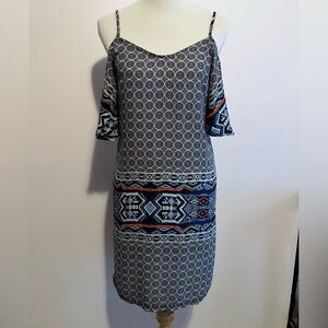 The Vanity Room Women’s Dress, Size S, Casual, Blue/Orange